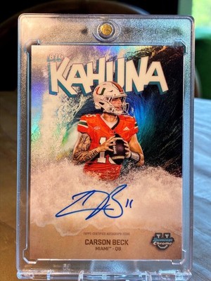 2025 Bowman Chrome U Big Kahuna Autograph #BKCB Carson Beck (AUTO) SSP Case Hit