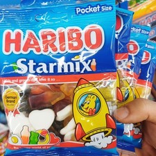 HARIBO Starmix Gummies 100g Paquete de 4 Caramelos Gomosos Alemanes Originales Frutas Surtidas
