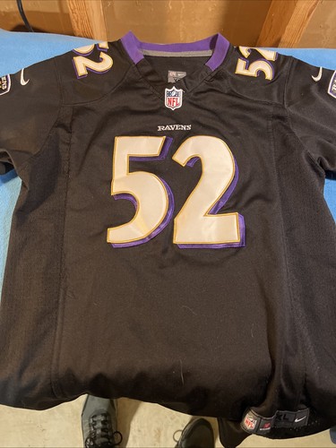 Nike On Field Baltimore Ravens Ray Lewis Jersey No 52 Men’s XL Purple And Black