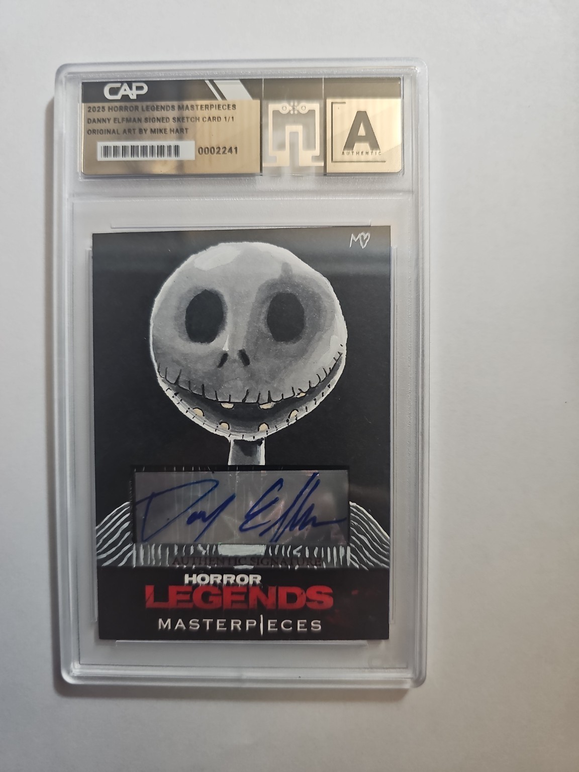 Danny Elfman Signed Jack Skellington 1/1 Sketch Horror Legends Masterpieces