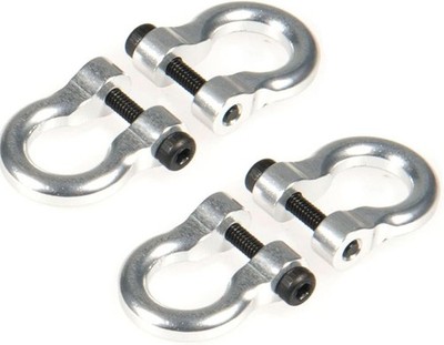 QUE-T 4 Pcs Aluminum Tow Shackle for 1/10 Scale TRX-4 Crawler Car (Silver) 