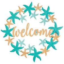 Metal Seastar Welcome Wreath by Fox River Creations