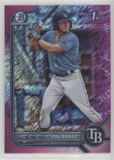 2022 Bowman Chrome Prospects Fuchsia Shimmer Refractor 34/199 Dru Baker 3q5