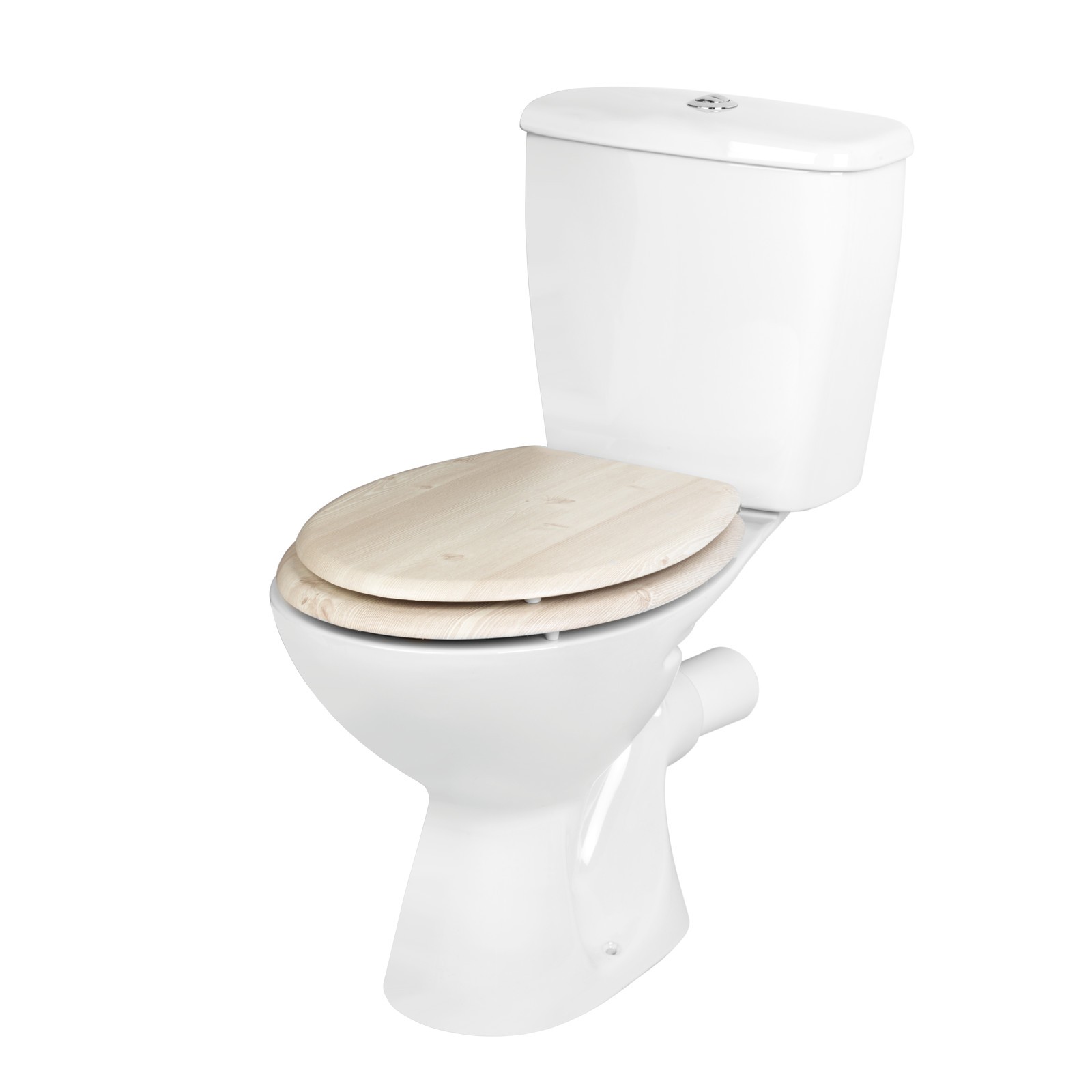 Beldray Toilet Seat - Quick & Easy Install 18 Inch White Oak Finish FSC