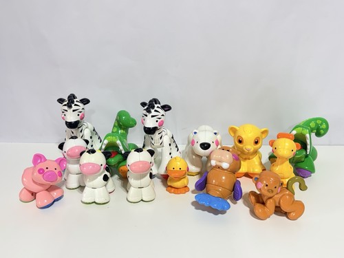 FISHER PRICE Amazing Animals Click Clack Lot Of 14 Cows Walrus Alligators