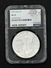 2022 Silver Eagle NGC MS70 New Jersey #129