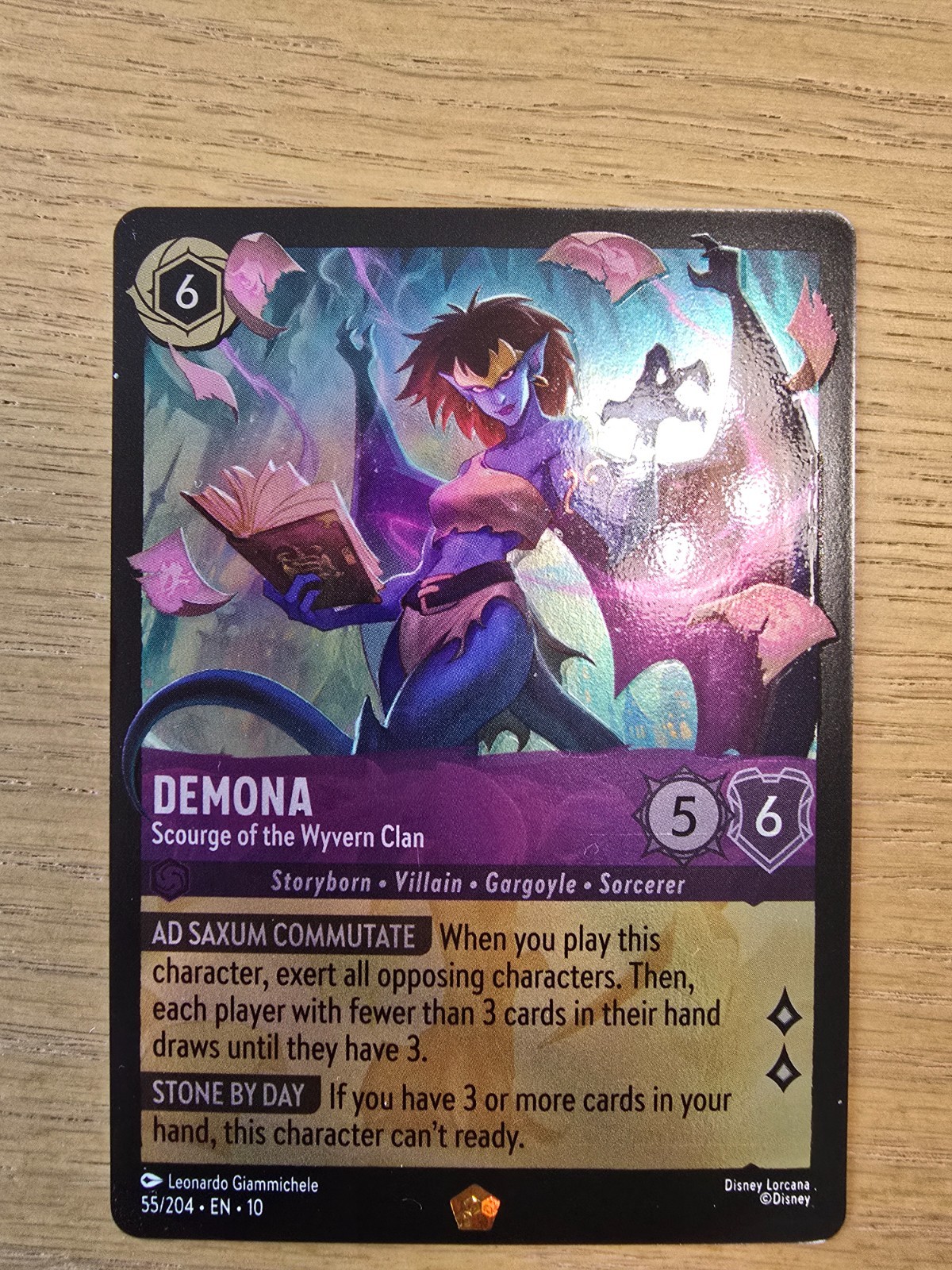 Demona - Scourge of the Wyvern Clan 55/204 - Lorcana: Whispers in the Well - NM 