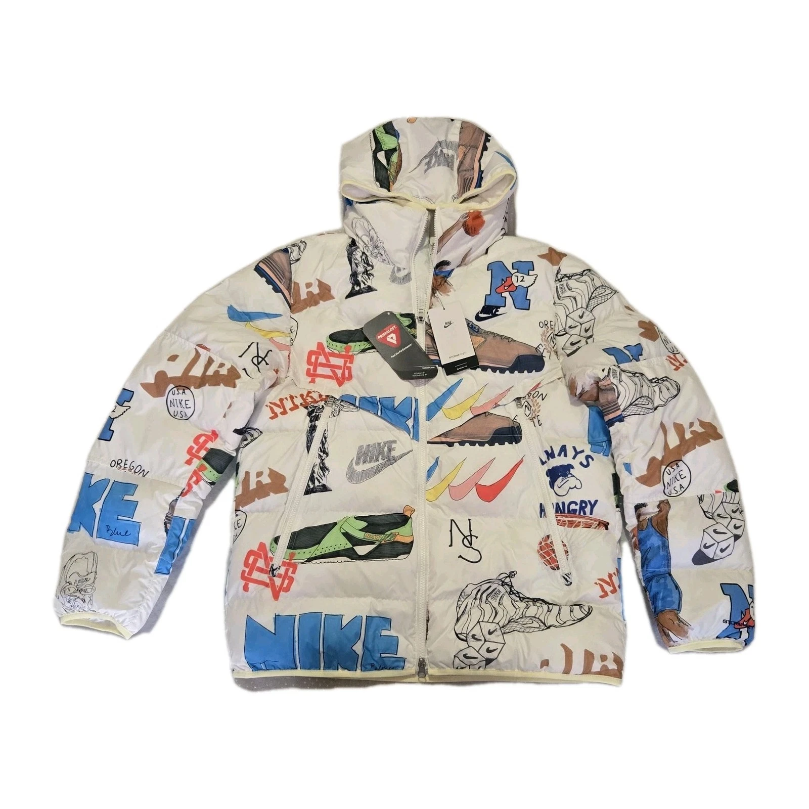 Nike Puffer Jacket Storm-Fit Bold School Primaloft White FZ2288-133 Size L - NWT