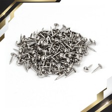200 Set Furniture Upholstery Thumb Tack Nail Push Pin Silver Tone 6mm x 14mm
