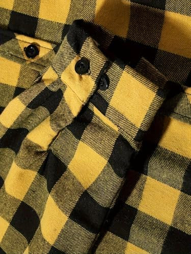 Men's Quilted Flannel Shirt Jacket - Hooded Thermal Plaid Button-Up for Outdoor - Picture 9 of 16