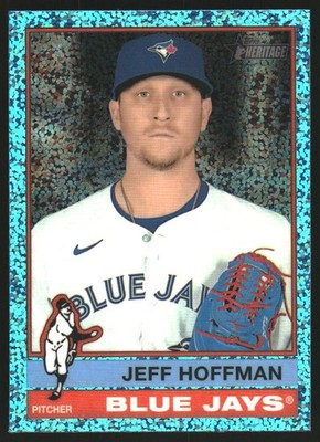 Jeff Hoffman 2025 Topps Heritage Chrome Light Blue Sparkle Refractor #431