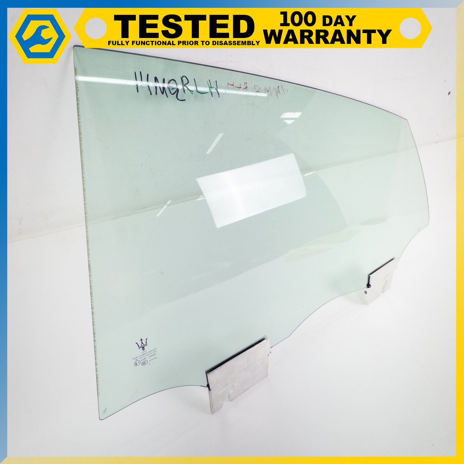 14-19 MASERATI QUATTROPORTE REAR LEFT DRIVE SIDE DOOR WINDOW GLASS OEM