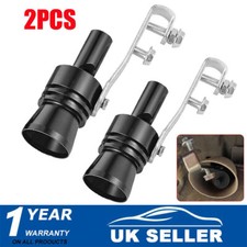 2PC XL Aluminum Car Turbo Sound Simulator Whistle Roar Loud Exhaust Pipe Booster