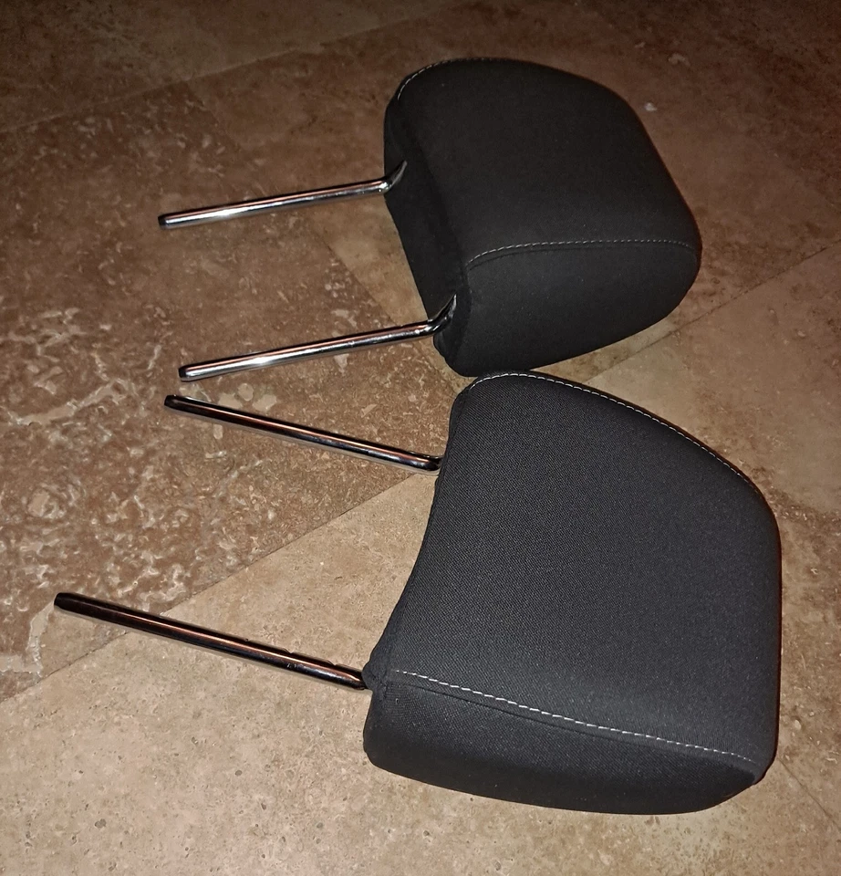 c 2013-2016 Ford C-Max Front Seat Cloth Head Rest Set of 2 Black 2014 2015 Foto 4 de 4