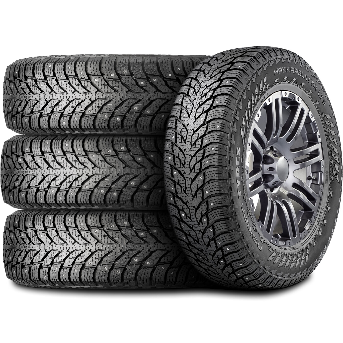 4 Tires LT 265/70R17 Nokian Tyres Hakkapeliitta LT3 (Studded) Snow E 10