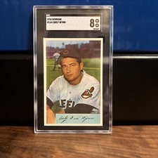 1954 Bowman Early Wynn (HOF)  CLEVELAND INDIANS  #164 SGC 8 NM-MT Minty Fresh