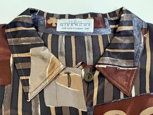 Vtg En Plus Givenchy Blouse Womens 18W Button Up Mod MCM Costume Germany - Picture 4 of 22