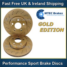 Mercedes S-KLASSE S320 W220 99-01 Bremsscheiben Vorne Gold Gebohrte