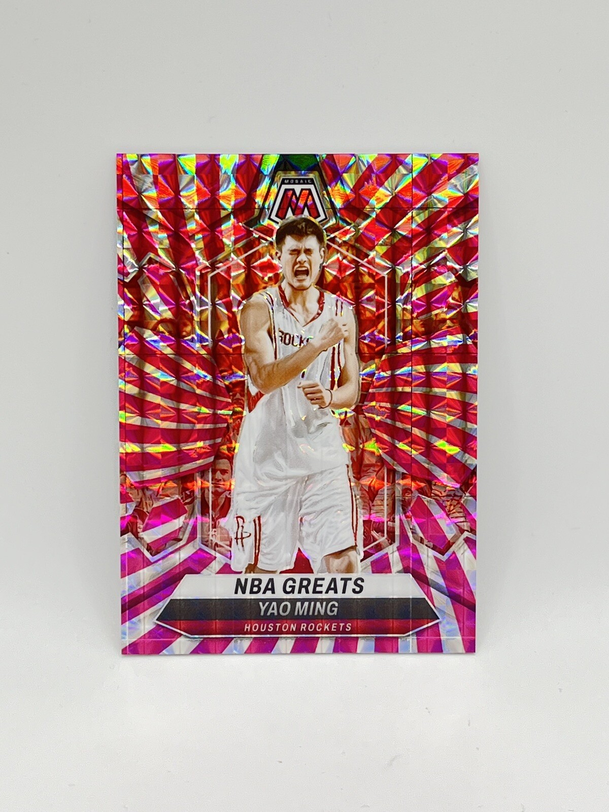 2023 Panini Mosaic Yao Ming NBA Greats Pink Swirl FOTL /18 #294 (AT)