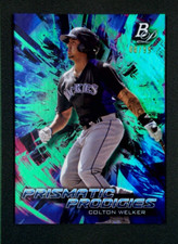 2018 Bowman Platinum #PPP-5 Colton Welker Prismatic Prodigies RC Green SP #/99