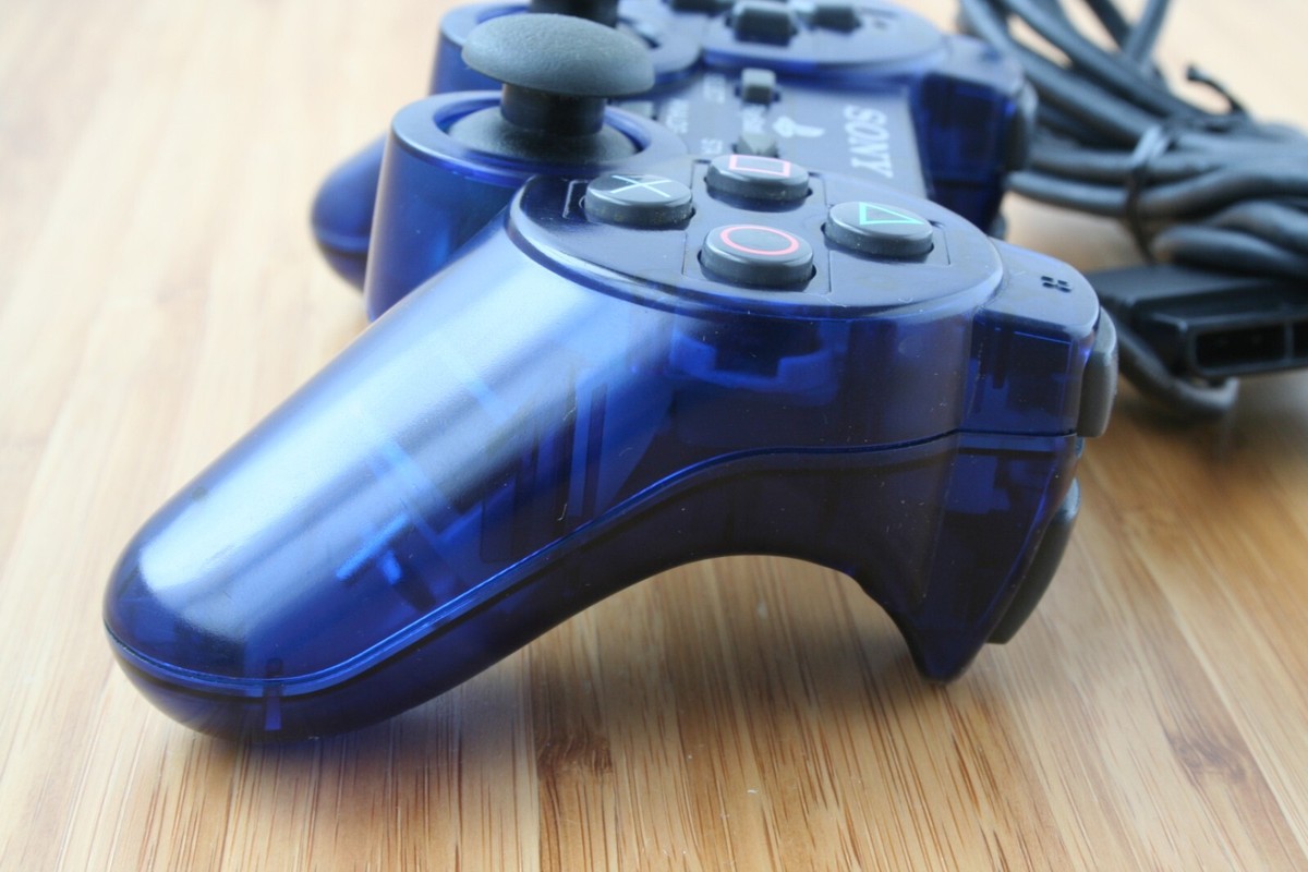 Manette PS2 Officielle Sony - Modèle SCPH-10010 Midnight Blue - Occasion, Fonctionnelle, Bon état