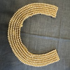 Vintage Hand-made Faux Pearl Collar from Japan, 1 1/2 Wide