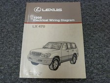 1998 Lexus LX 470 SUV Electrical Wiring Diagram Manual 4.7L V8 4WD No. EWD338U