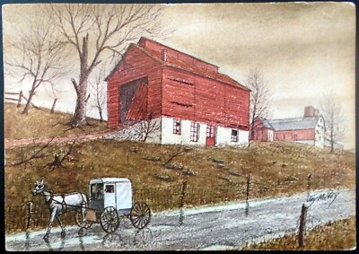 “Tobacco Barn” (Jay McVey), Amish Family Carriage, Penn Dutch, Ephrata, PA 