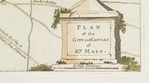 18th Century Plan of the City and Castles of St. Malo, Circa 1760 - Picture 2 of 4