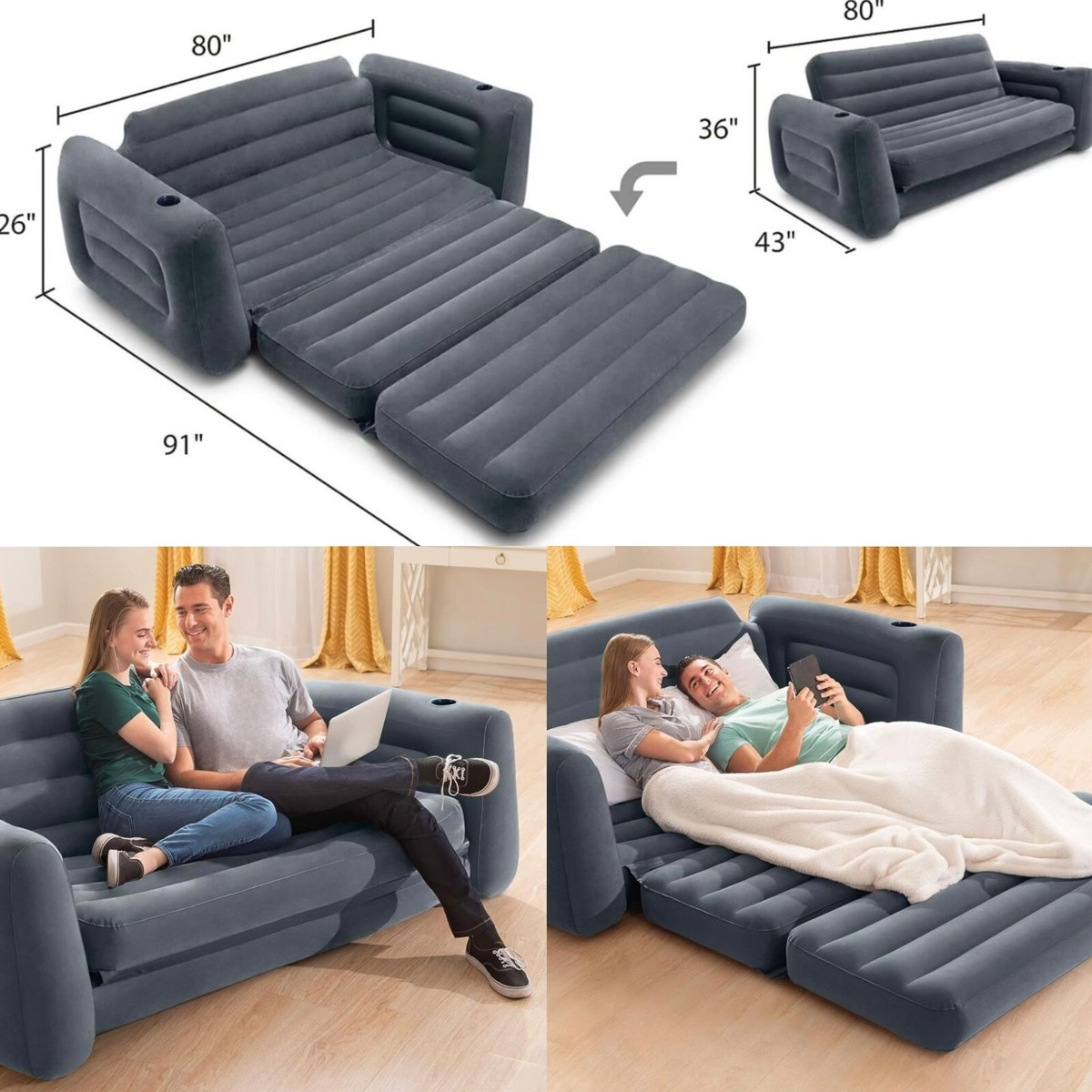 Poltrona Letto Poltrone Intex Intex 66552 Divano Letto Pull-Out