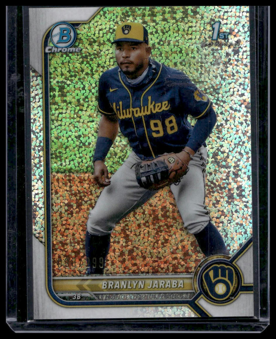 2022 Bowman #BCP-15 Branlyn Jaraba Chrome Prospects Speckle Refractor #/299
