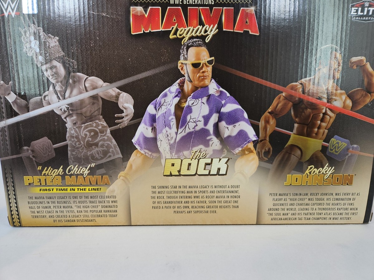 Toy WWE Elite Maivia Legacy 3-Pack The Rock Rocky Johnson Peter