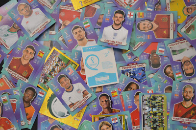 Panini World Cup Qatar 2022 Sticker (UK / Blau) -Aussuchen- Gruppe C-F