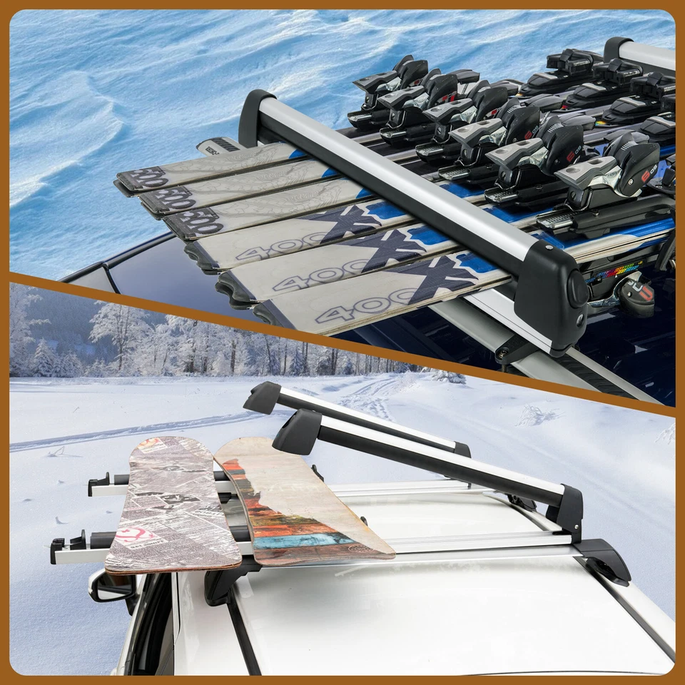 Roof Rack Carrier Ski Snowboard 6 pairs Skis/4 Snowboards For Toyota Camry Sedan Foto 2 de 4