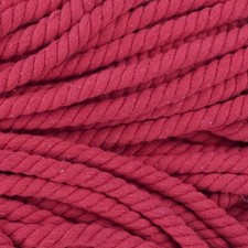 3 Strand Twisted Cotton Rope Red 1/2 Inch x 10 Feet