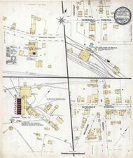 1897 Town Map of Dickson City Lackawanna County Pennsylvania