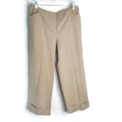Chico's Womens Tan Beige Brown Cropped 