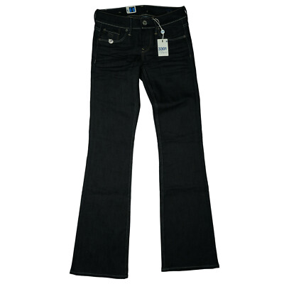 G-STAR 3301 Bootleg Wmn Damen Jeans Stretch Schlag Hose Flare W29 L32 Blau NEU
