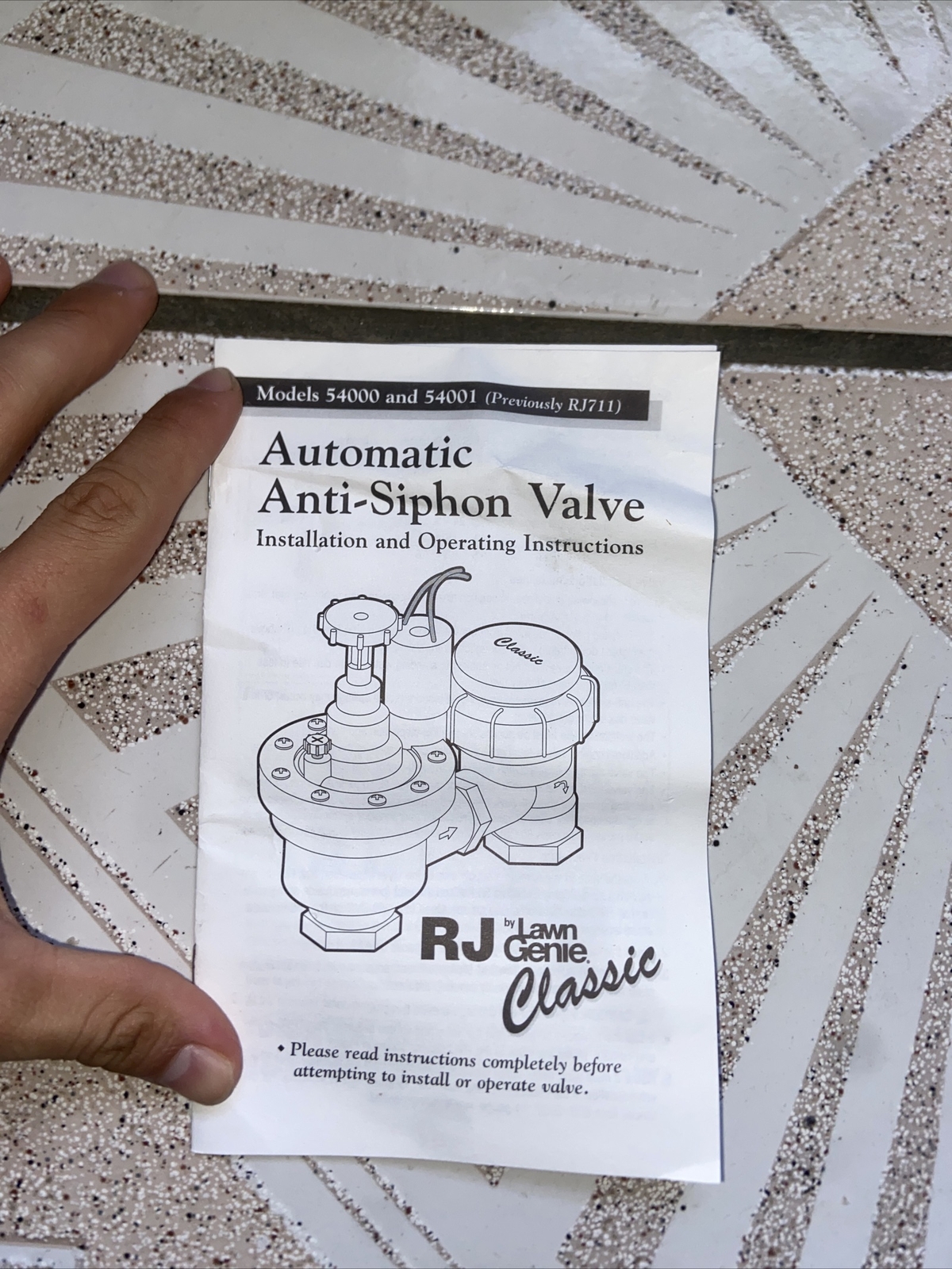 RJ Lawn Genie 54000 3/4" Anti Siphon Valve, 54000 Irrigation Sprinkler