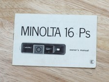 MINOLTA 16PS CAMERA OWNERS MANUAL/130250