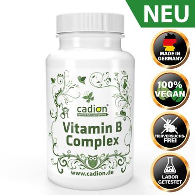 Vitamin B-Complex I HOCHDOSIERT I 8 aktive Formen I 90 Kapseln I 3 Monatspackung