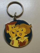 George Jane Jetsons Vintage 1990 Enamel Keychain Hanna Barbera Cartoon