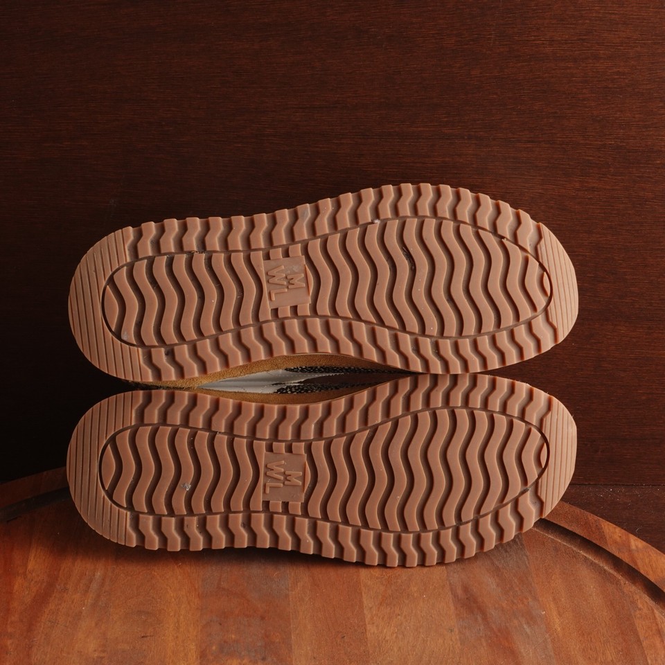 Madewell Sneakers WMS SZ 9 Cream Kickoff Trainer Leather Calf Hair Lace