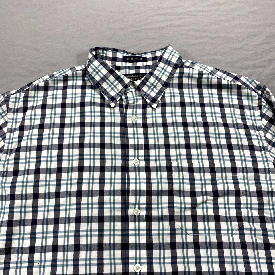 Pendleton Shirt Mens Large Blue White Bridgeport Button Up Outdoor Casual Adult - Image 3 of 4