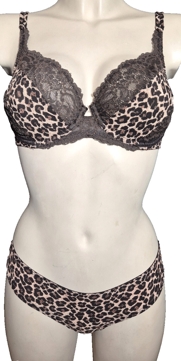 Andres Sarda Mars Ladies Lace Underwired bra 3pc Set Gr.75C UK34C +2x Briefs 38