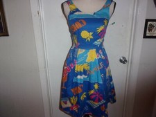 Modcloth Dress Destinations Travel Cruise A-line Size L w/Pockets (C38)