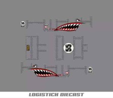 Universal Water Slide Decals For Hot Wheels 55 Chevy Gasser Shark V5 384