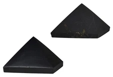Shungite World Shungite Pyramid Set 2 pcs - 30 mm / 1.18" (Polished+Unpolished)