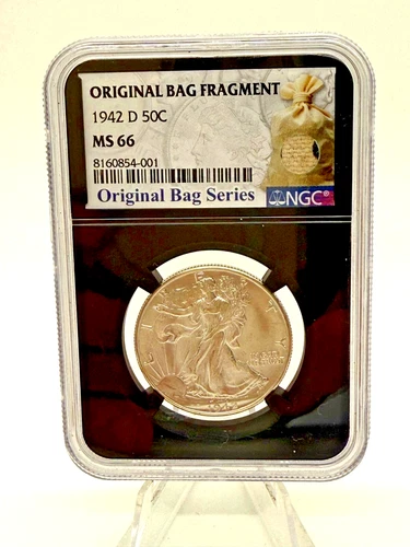 1942-D Walking Liberty Half Dollar NGC MS66 - Original bag series! Blast White!