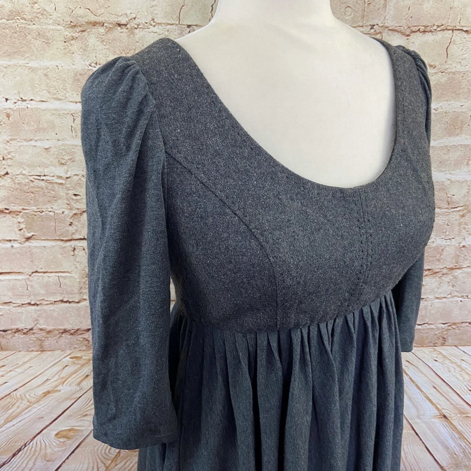 Phoebe Couture Womens Wool Knit Empire Dress Size 4 Gray - Image 3 of 4